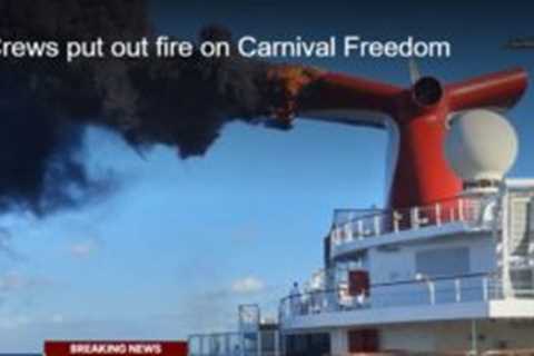 Carnival Freedom Catches On Fire in Grand Turk