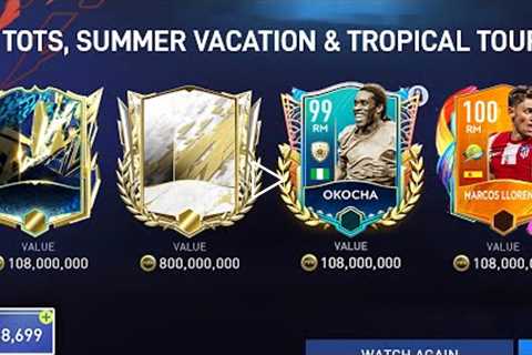 150K FIFA POINTS TOTS + SUMMER VACATION + TROPICAL TOUR PACK OPENING | FIFA MOBILE 22