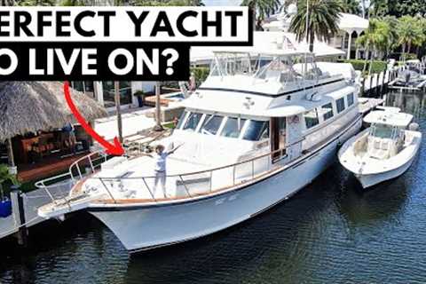 1991 HATTERAS 72 CLASSIC MOTOR YACHT TOUR Liveaboard on Water