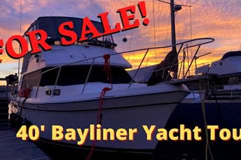 FOR SALE: 1982 40'''' Bayliner Bodega Yacht Tour - Best Liveaboard Boat!