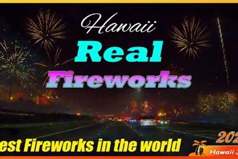Hawaii New Year''s Fireworks 2023 🌈 Real Fireworks ✨ Best Fireworks in the World 🎉 Waipahu, Oahu..