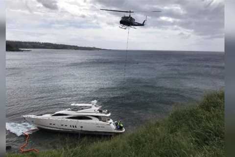 Fuel removed from luxury yacht grounded off Maui in marine life conservation district