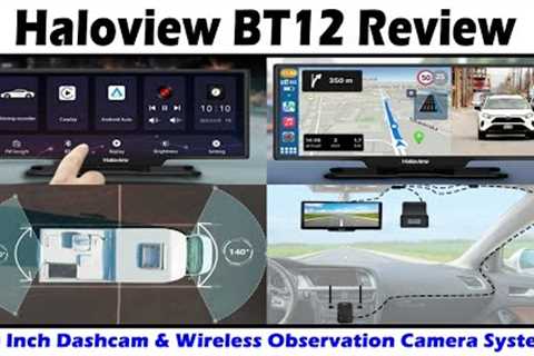 Haloview BT12 Wireless Vehicle Observation System Review - 10 Display with CarPlay & Android..