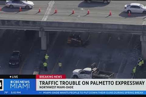 Crash on west-bound on Palmetto Expressway