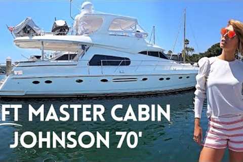 $799,000 2005 JOHNSON 70'' AFT CABIN Flybridge Motor Yacht Tour LIVEABOARD Boat WALKTHROUGH &..