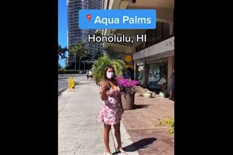Where to Stay on Oahu Hawaii || Aqua Palms Hotel Tour #shorts