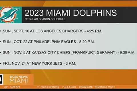Schedule released for 2023 Miami Dolphins season