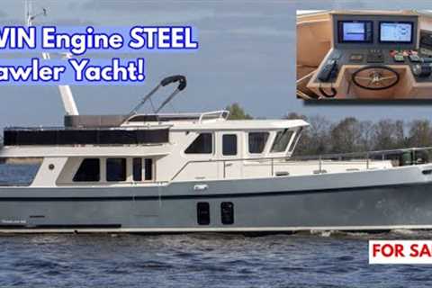 €1.175M STEEL Liveaboard TRAWLER YACHT For Sale! | Privateer 50 Trawler