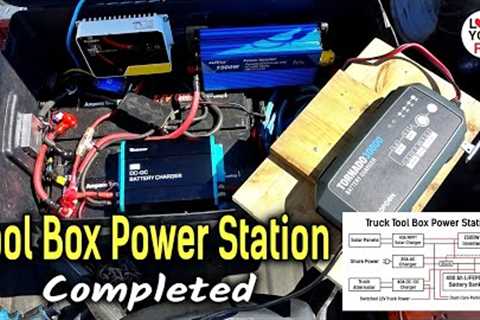 DIY Truck Tool Box Lithium Power Station - Completed Overview