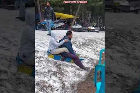 Snow sledge ride|kashmir #shorts @Rais Home Creation