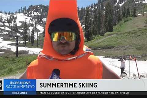 Summer skiers come out for last weekend at Alpine Meadows