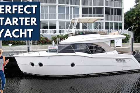 $274,000 2013 CARVER 34 COMMAND BRIDGE Entry-Level Power Yacht Tour / Starter Liveaboard Boat