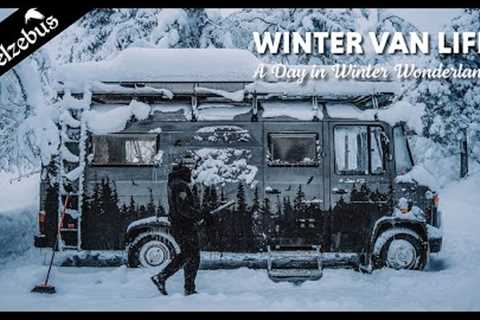 Winter Van Life - A Day in Winter Wonderland at Fulufjällets National Park