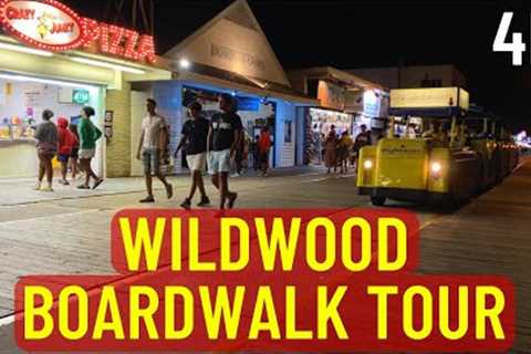 Walking the Wildwood Boardwalk at Night - 2023- 4K