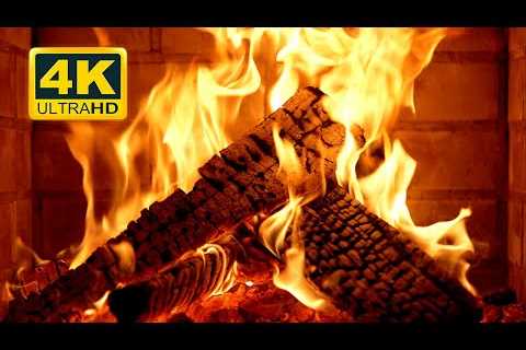 🔥 Crackling Fireplace 4K (12 HOURS). Fireplace with Cozy Fire Sounds. Fireplace 4K 60fps