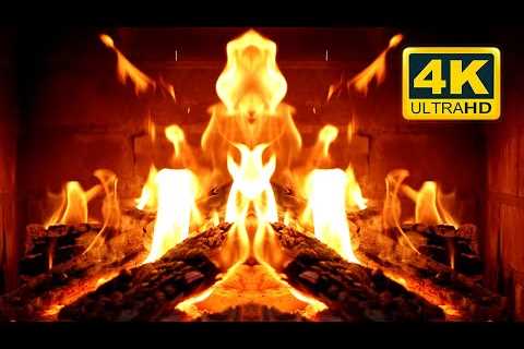 🔥 Crackling Fireplace 4K (12 HOURS). Fireplace Ambience & Crackling Fire Sounds (NO Music)