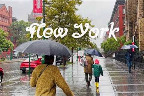 [4K]🇺🇸NYC Autumn Walk🗽☔️ Heavy Rainfall in New York City, Manhattan Walking Tour | Sept 2023
