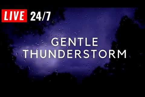🔴 Gentle Thunder and Rain Sounds for Sleeping Black Screen | Sleep in 2 Minutes