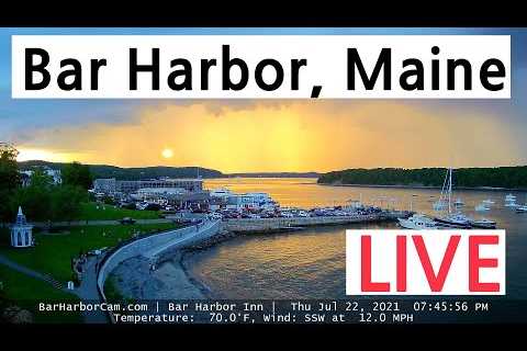 Bar Harbor, Maine US - West View - LIVE