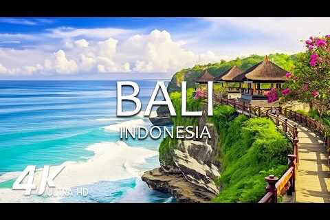 FLYING OVER BALI (4K UHD) - Soothing Music With Beautiful Nature Scenery For Stress Relief