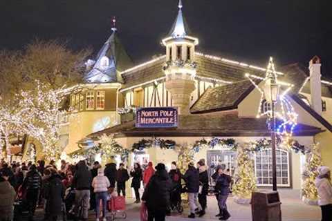 Canada''s Wonderland WinterFest 2023 CHRISTMAS LIGHTS Winter Walk 4K