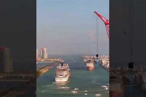 Miami cruise port #ship #cruiseship #miami #carnivalcruise #aidacruises