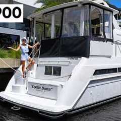 ONLY $94,900 Yacht-Home!🤩 1998 Carver 405 Aft Cabin Motor Yacht Tour