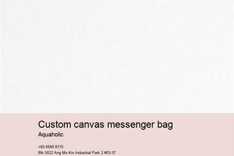 custom canvas messenger bag