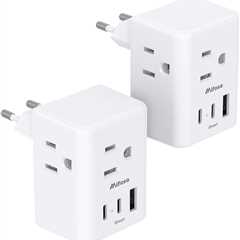 2 Pack European Travel Plug Adapter Review: Travel Smart!