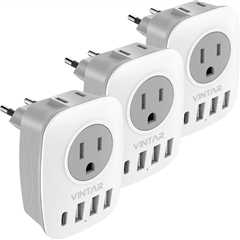 3 Pack European Travel Plug Adapter Review — Travel Must-Have