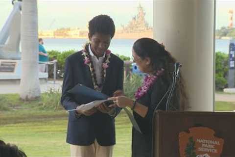 Student, 12, launches virtual reality experience at Pearl Harbor memorial
